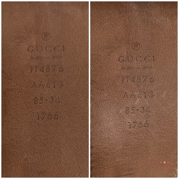 Authentic Gucci Cream Guccissima Leather Gold Interlocking G Buckle Belt 85/34 - Picture 7 of 13